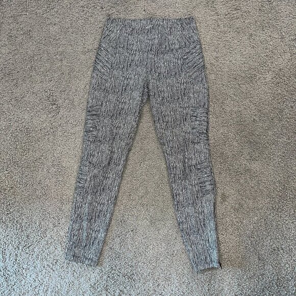Athleta Pants - ATHLETA Delancey Textured Moto Tight Legging - Black & White - NWOT Size Medium